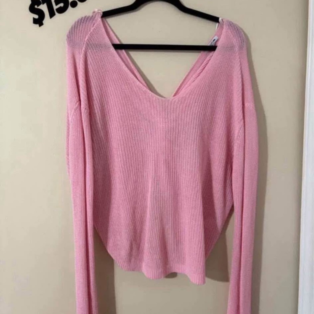 Fashion Nova Light Pink Knit Top